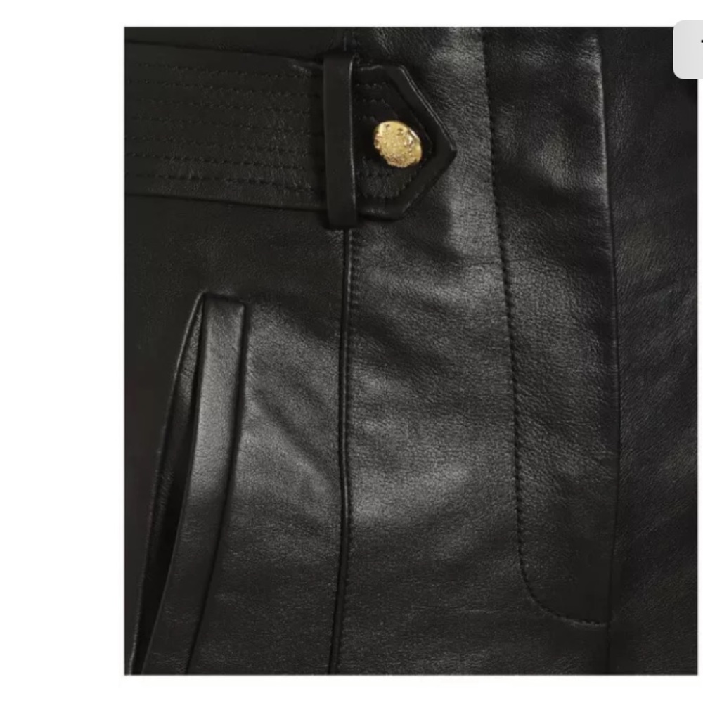VERONICA BEARD Agee wide-leg leather pants-NWT-6 - Picture 7 of 12